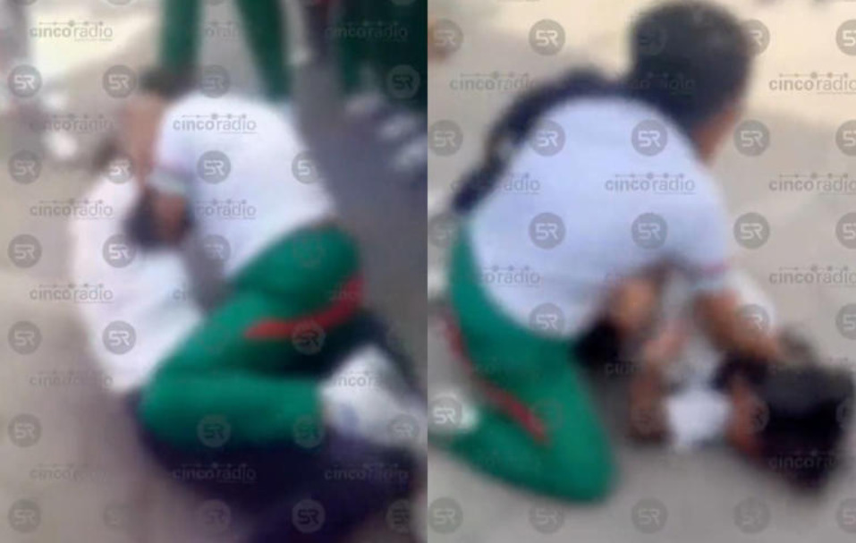 Captan en video a alumnas de secundaria agarrándose a golpes en Tlaxcala