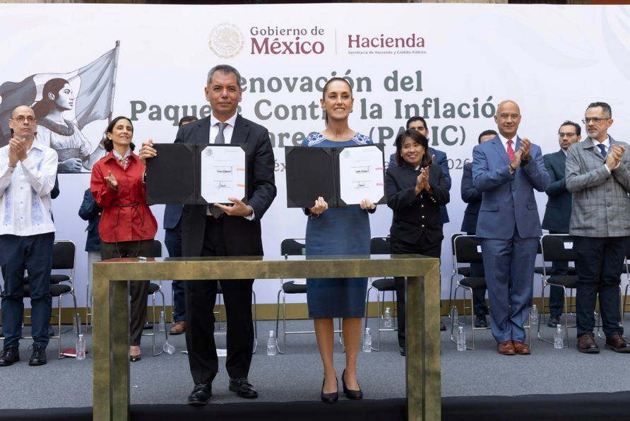 Sheinbaum y empresarios renuevan PACIC; canasta básica mantendrá tope de 910 pesos